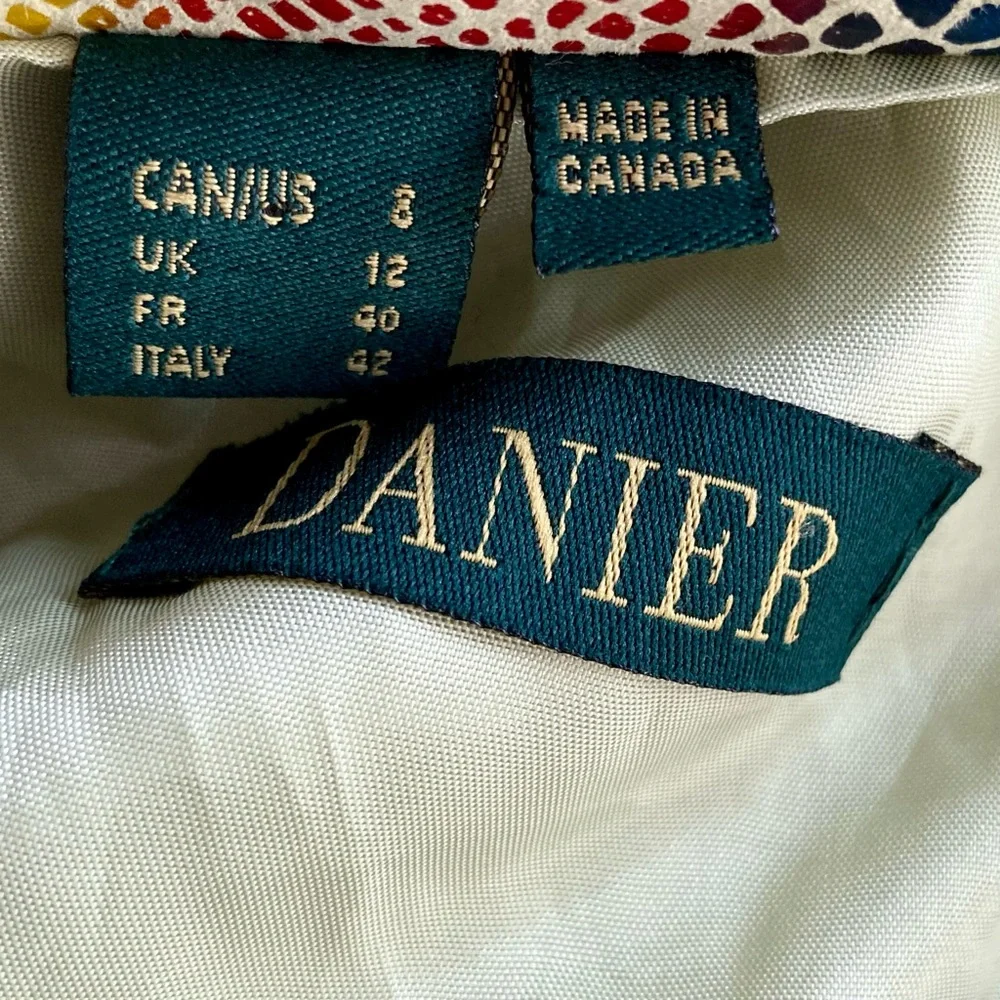NWT Danier genuine leather rainbow snakeskin-effect mini skirt. 💛 - Picture 6 of 8